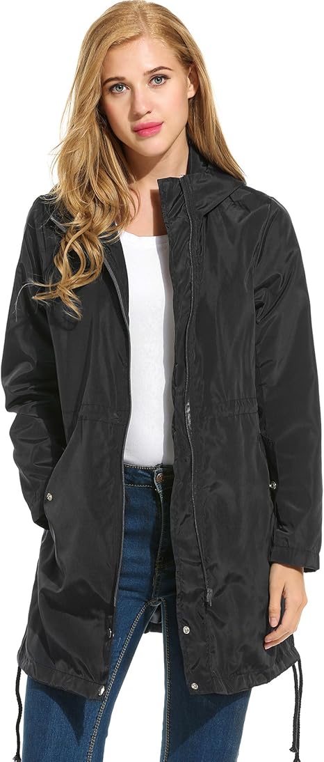 Uxxnjfg Damen Windjacke - Wasserdicht & Leicht Mit Kapuze Für Outdoor
