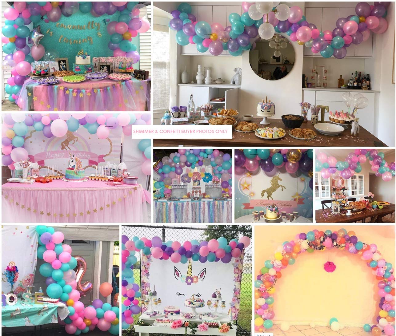 Shimmer And Confetti 155pc Unicorn Balloon Arch Decoration Kit
