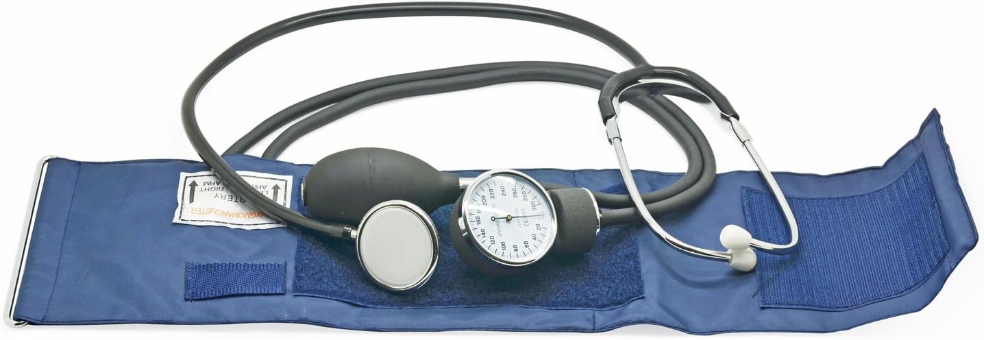 Belmalia Manual Arm Blood Pressure Monitor with Dual Head Stethoscope, Aneroid Sphygmomanometer, Blood Pressure Gauge, Cuff - Image 5
