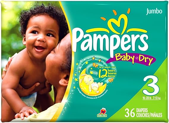 pampers baby dry size 3 jumbo  pack 100 nappies