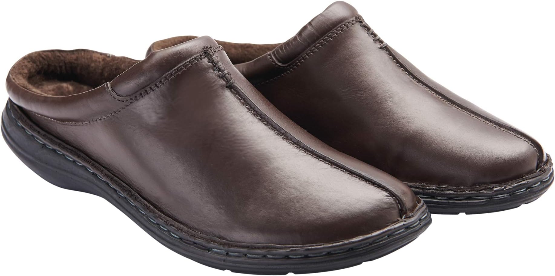 Men’s Handmade Leather Slipper Mule, Slip on Indoor, Outdoor Footwear Brown
