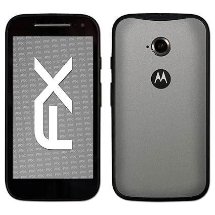 atFolix Skin kompatibel mit Motorola Moto E 2. Generation 2015, Designfolie Sticker (FX-Soft-Silver-Grey), Matte Oberfläche