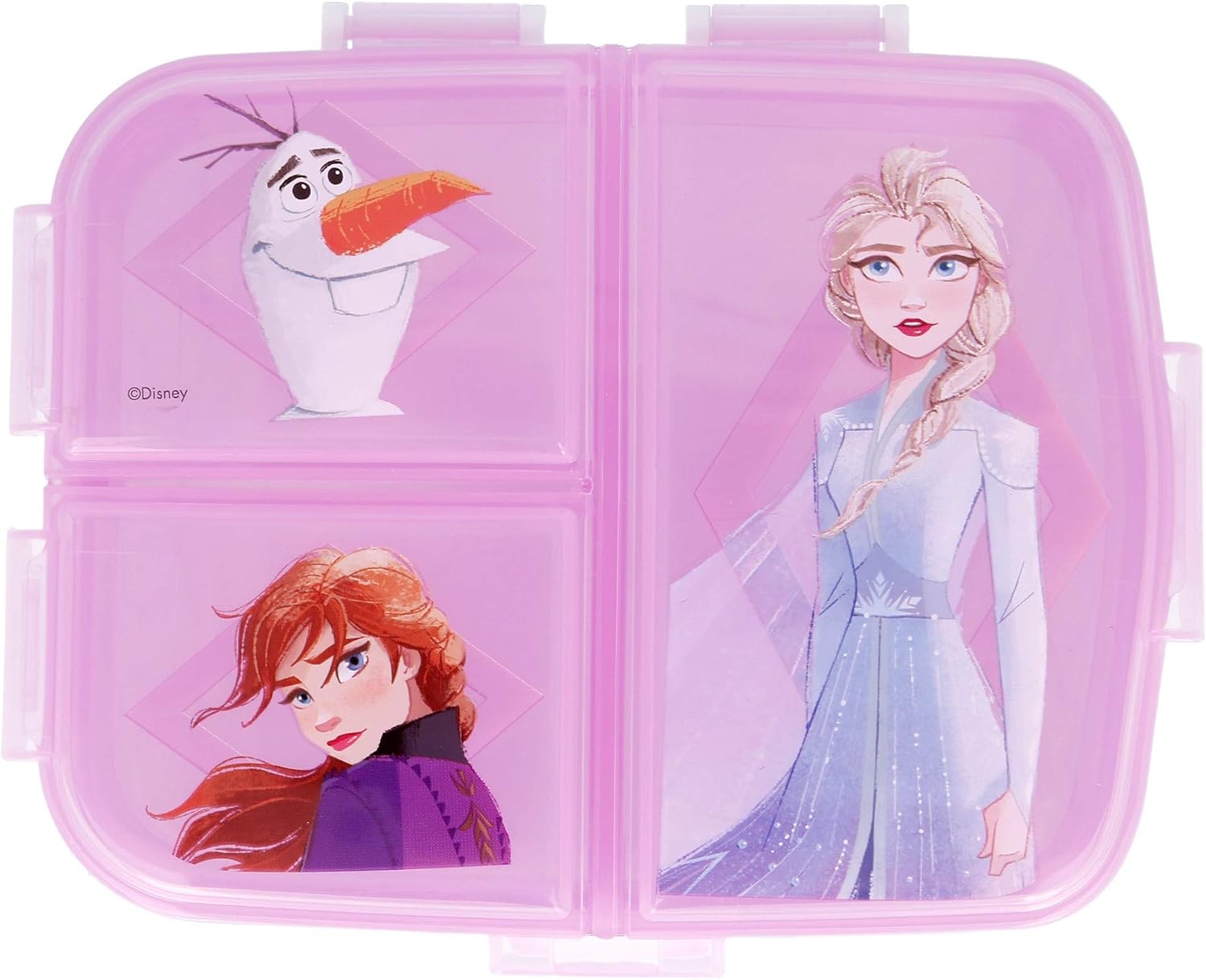 STOR Frozen 2 XL Multi Compartment Rectangular Lunch Food Box Container, BPA Free, Multicolor, Estándar - Image 4