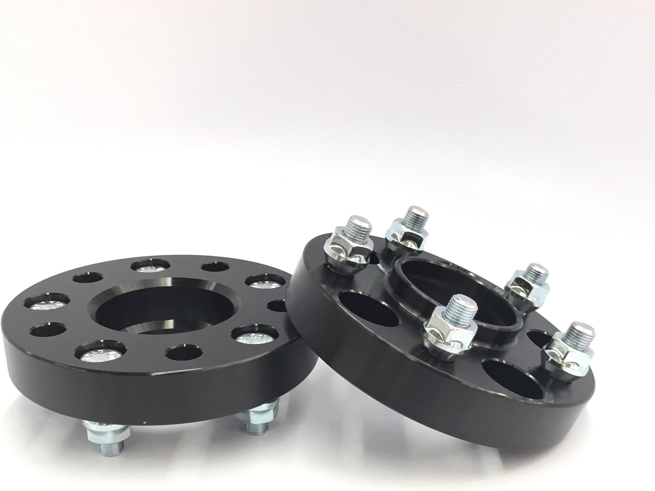 Customadeonly 25mm (1 Inch) Hubcentric Black Wheel Spacers 5x120 Compatible for Acura Mdx Zdx RLX TL, Compatible for Honda Civic Type R,Ridgeline Odyssey Passport Pilot (2pcs 64.1mm m14x1.5)
