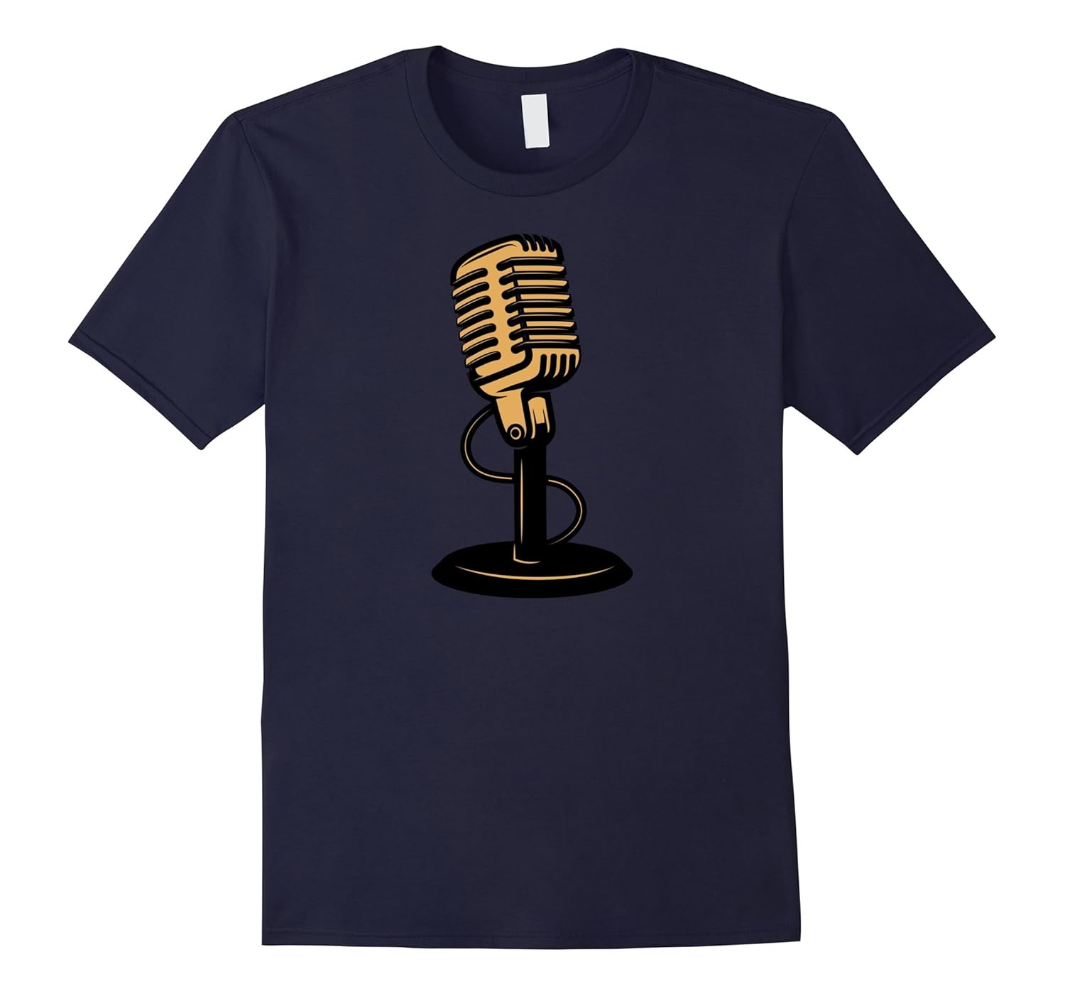 Unique Microphone Graphic Shirt-Rose