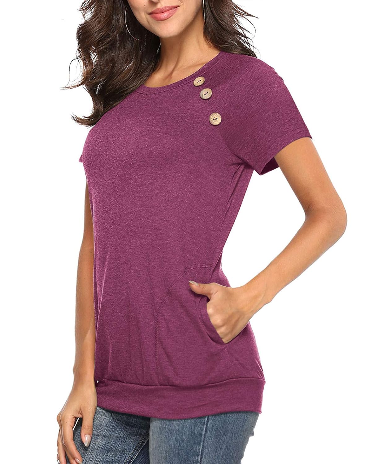 button down tunic womens