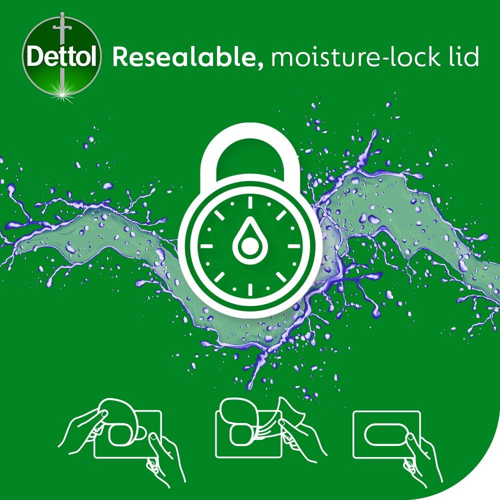 Dettol Antibacterial Cleansing Surface Biodegradable Wipes, Fragrance Free, 756 Wipes (126 x 6pck), Disinfectant - Image 4