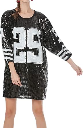 sequins jersey dress