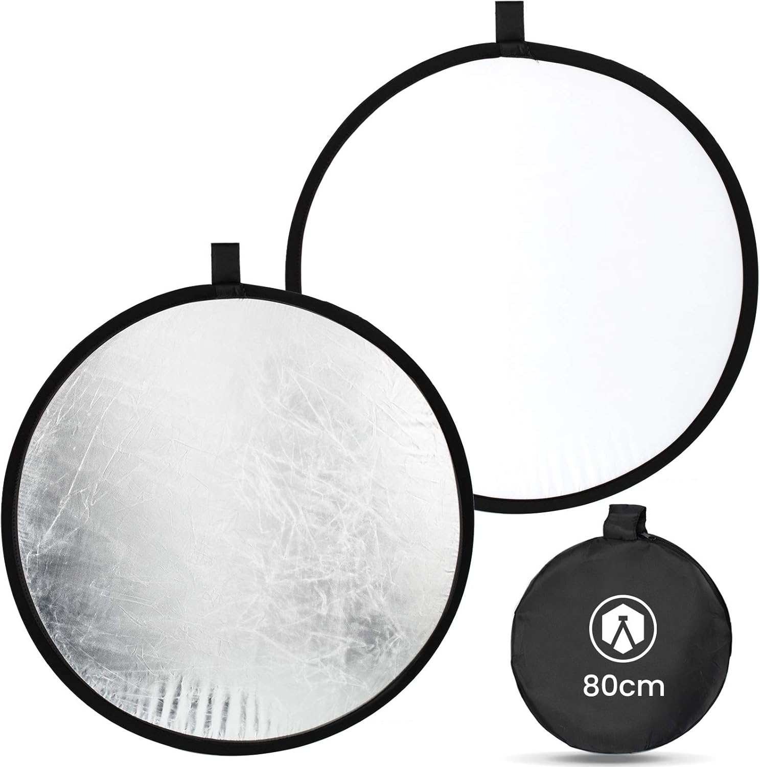 TARION Réflecteur de lumière 80 cm / 34"Argent Blanc 2 en 1 2 Couleurs