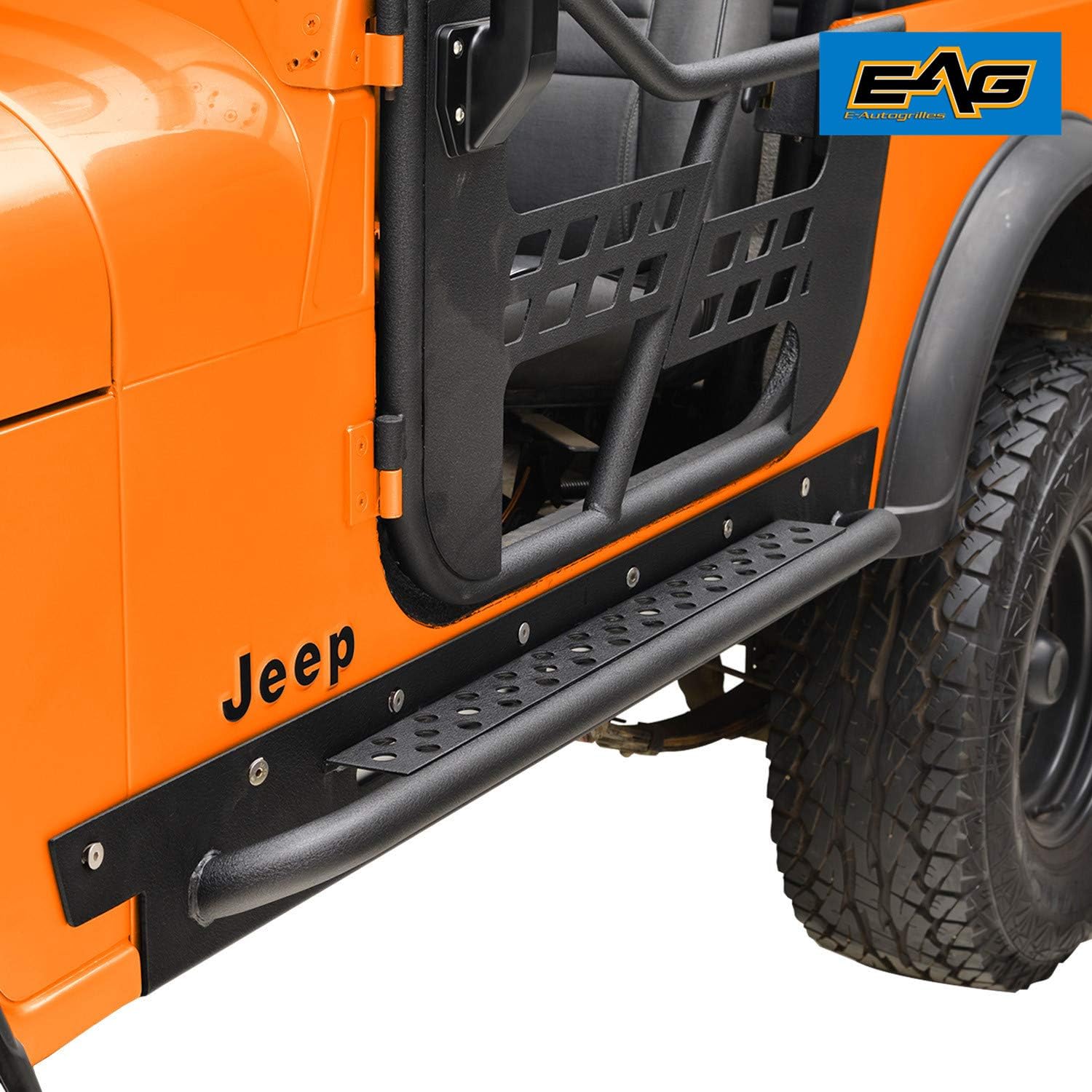 Eag Off Road Steel Rocker Guard With Step Running Boards Fit For 76 86 Jeep Wrangler Cj7