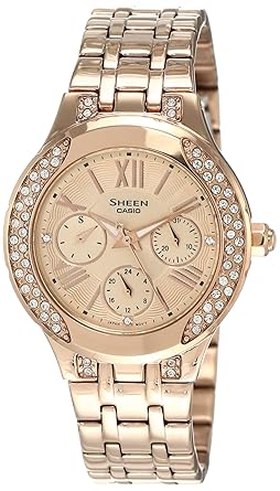Sheen Analog Gold Dial Women's Watch - SHE-3809PG-9AUDR (SX177)