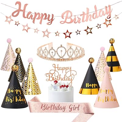 13 PCS Birthday Party Hat Set with Banner, Cake Ghana Ubuy