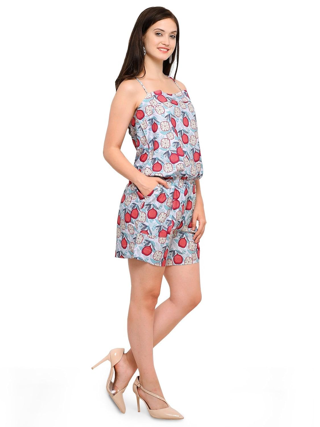 smarty pants women quirky print jumper jumpsuit smjd-109