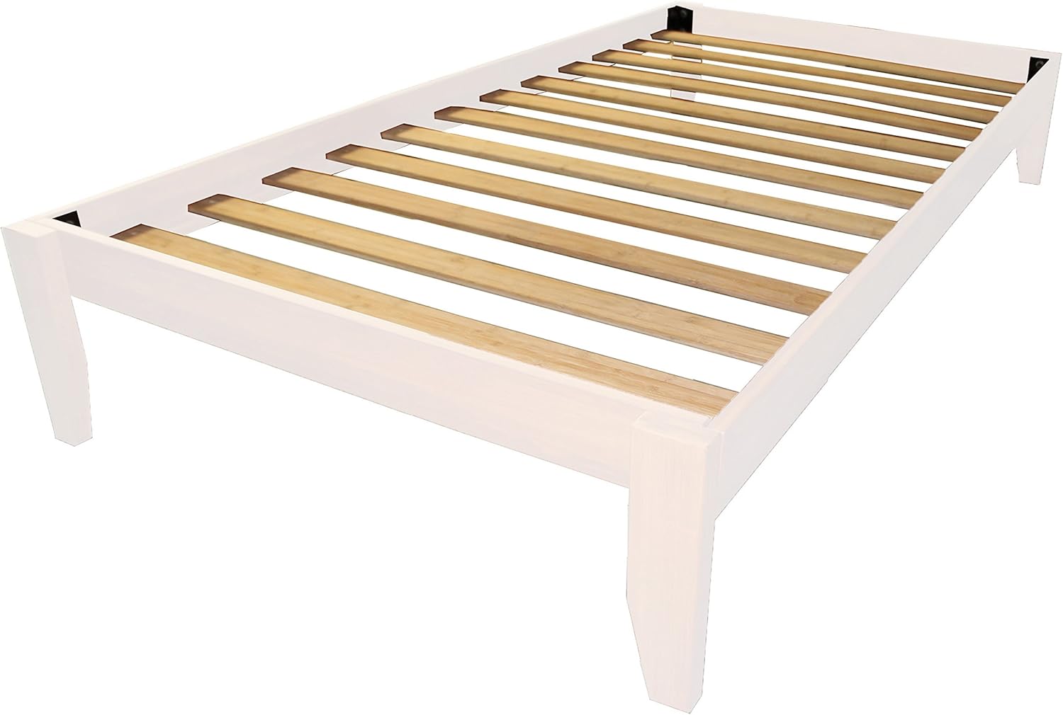 Stockholm Solid Wood Bamboo Platform Bed Frame, Twinsize