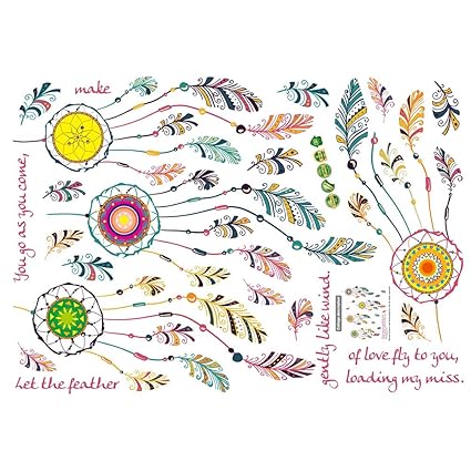 Vosarea Wall Window Glass Stickers Wind Chime Feather Cupboard for Corridor Aisle Skirting Foot Line Sliding Door