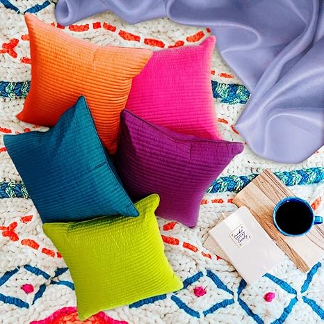 Buy Decor Tribe Decorative Silk Throw Pillow Cushion Cover 16x16