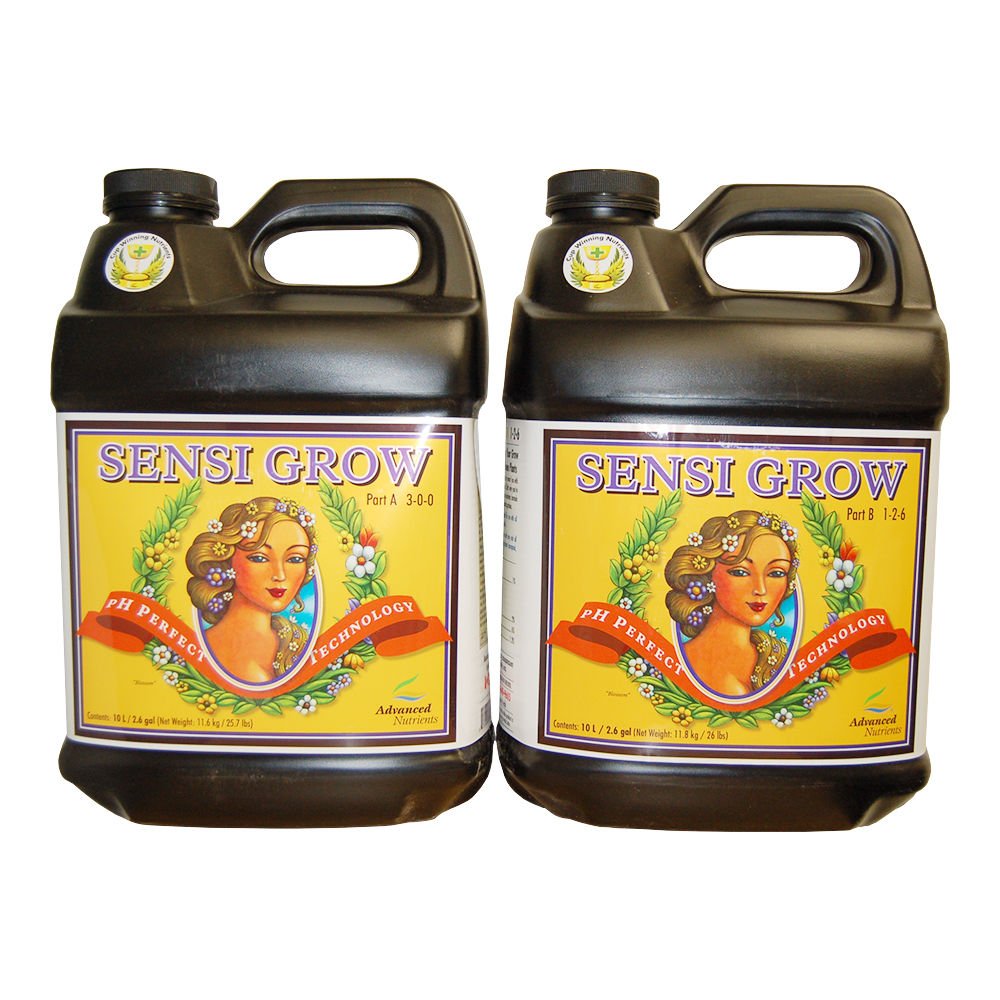 Sensi Soil Bloom Grow A+B pH Perfect Plant Feed Advanced Nutrients Hydroponics (Grow A&B 10L)