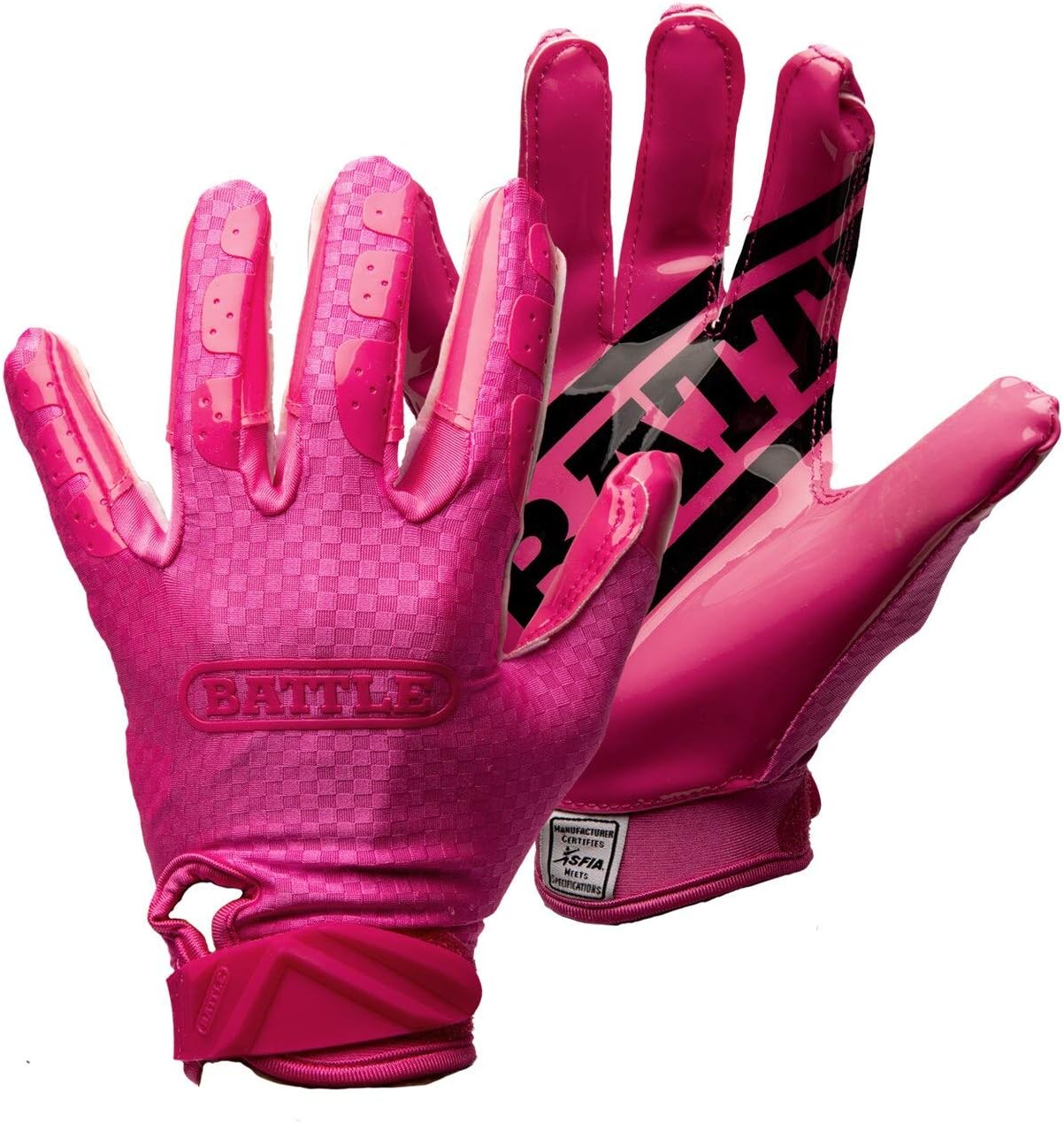 pink battle gloves