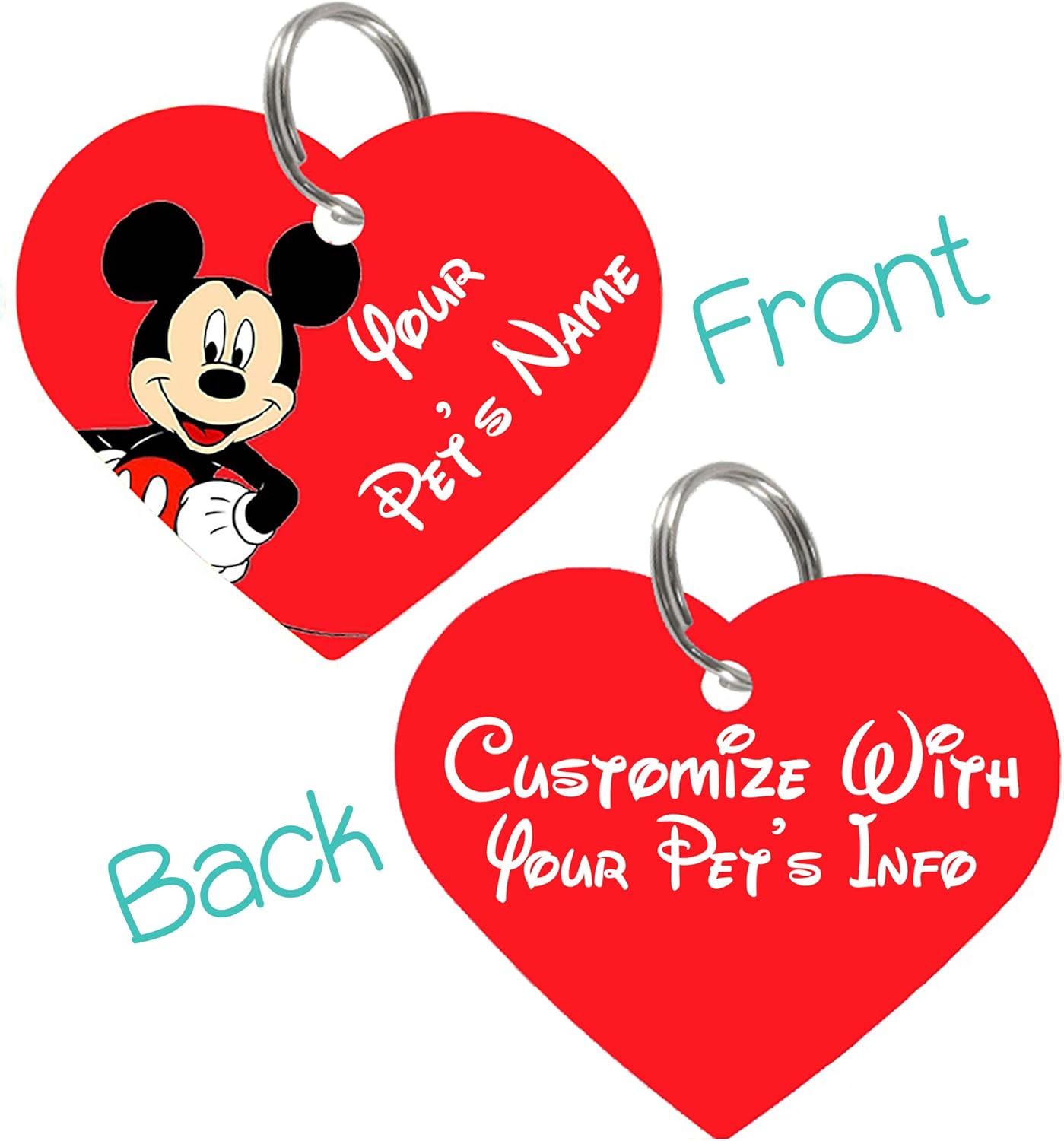 uDesignUSA Custom Double Sided Pet Id Tags for Dogs & Cats Personalized for Your Pet