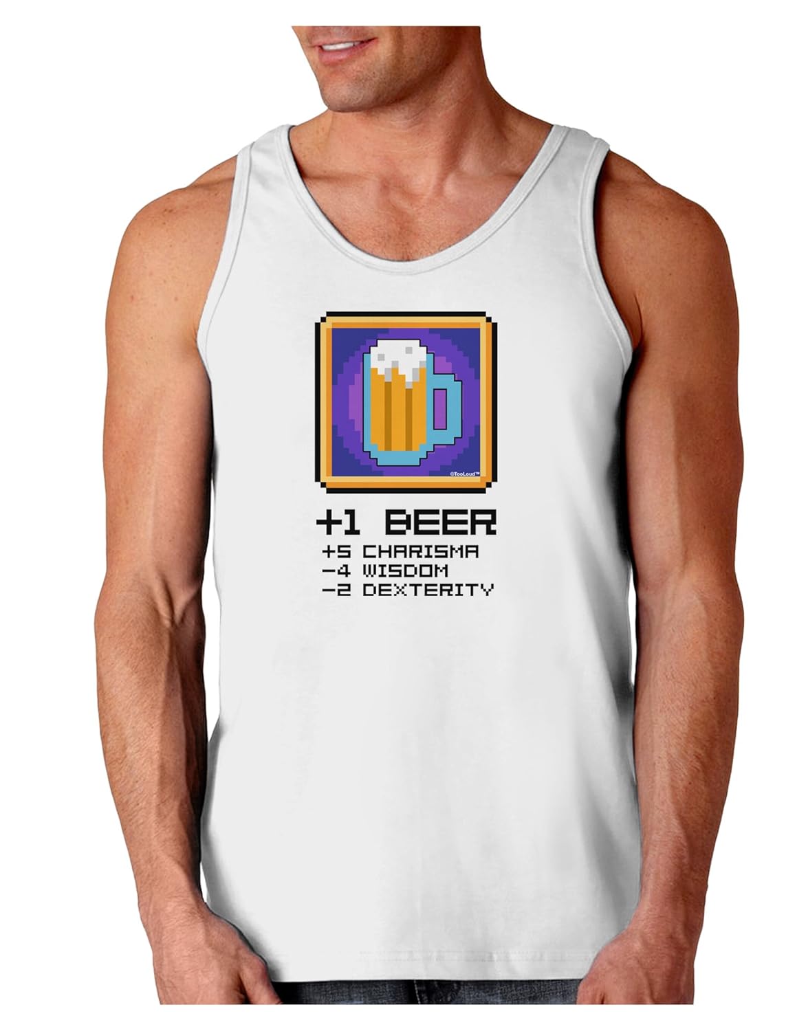 Pixel Beer Item Loose Tank Top Shirts Stellanovelty