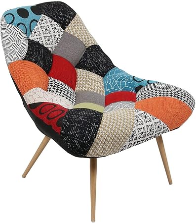 Altobuy Kerava Fauteuil Patchwork Incurve Motifs Colores Amazon Fr Cuisine Maison