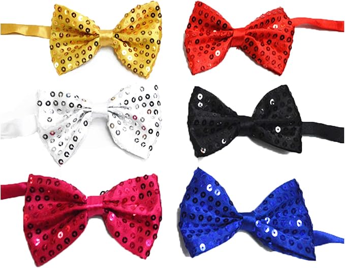 sequins bow tie