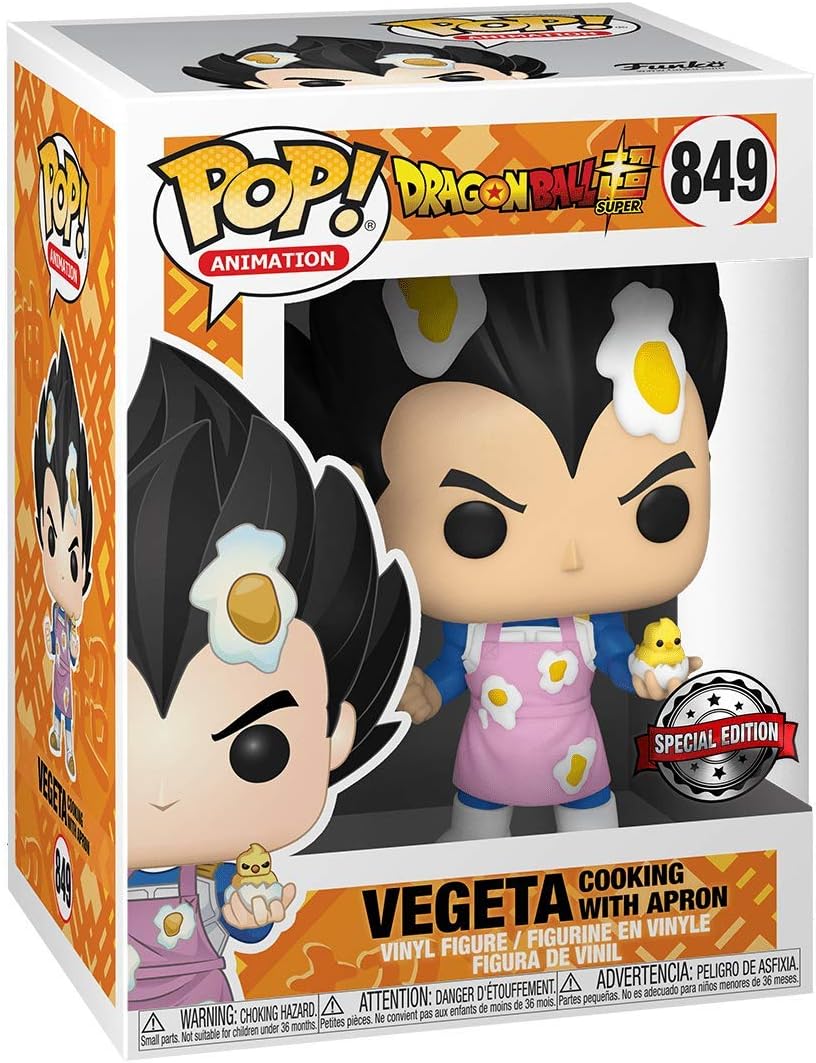 pop Funko 51228 Animation: Dragon Ball Super - Vegeta Cooking with Apron (Special Edition) #849, No Colour - Image 4