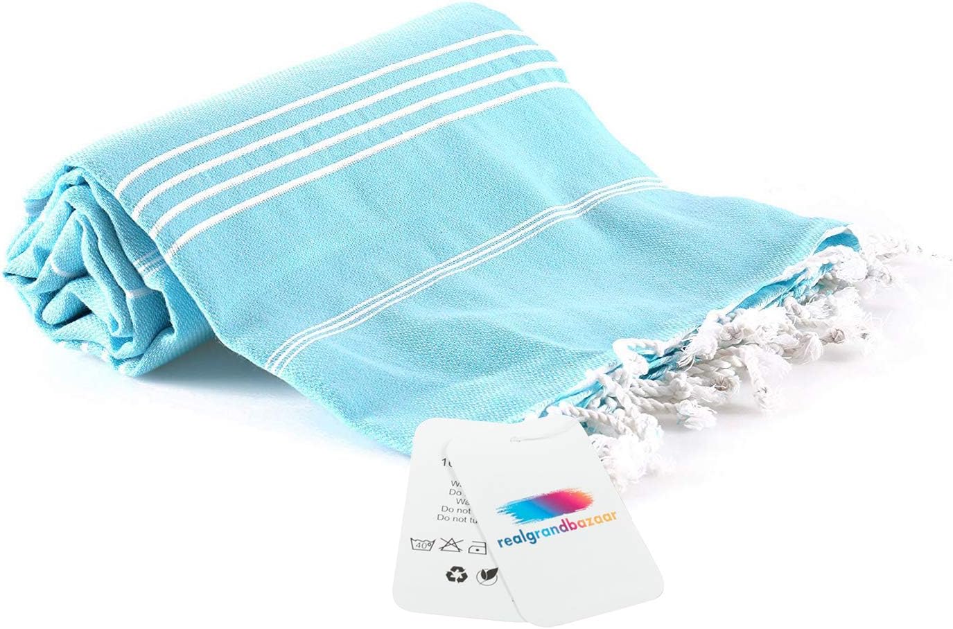 Turkish Beach Towel 100% Cotton - Quick Dry Towels for Bath, Hostel Travel, Gym, Exercise, Swim, Shower & Gift - 39x71 Large - Rapid Dry for Workout Sports, Swimming, Camping - Fast Drying