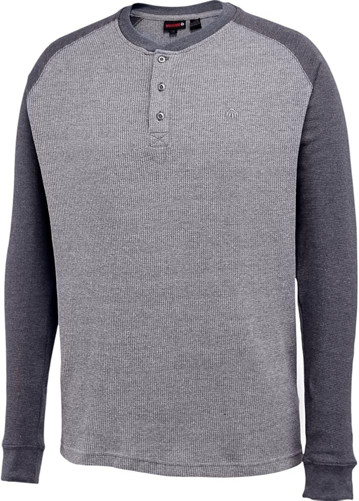 Wolverine Men's Rykker Baseball Style Blended Thermal 3 Button Henley Shirt