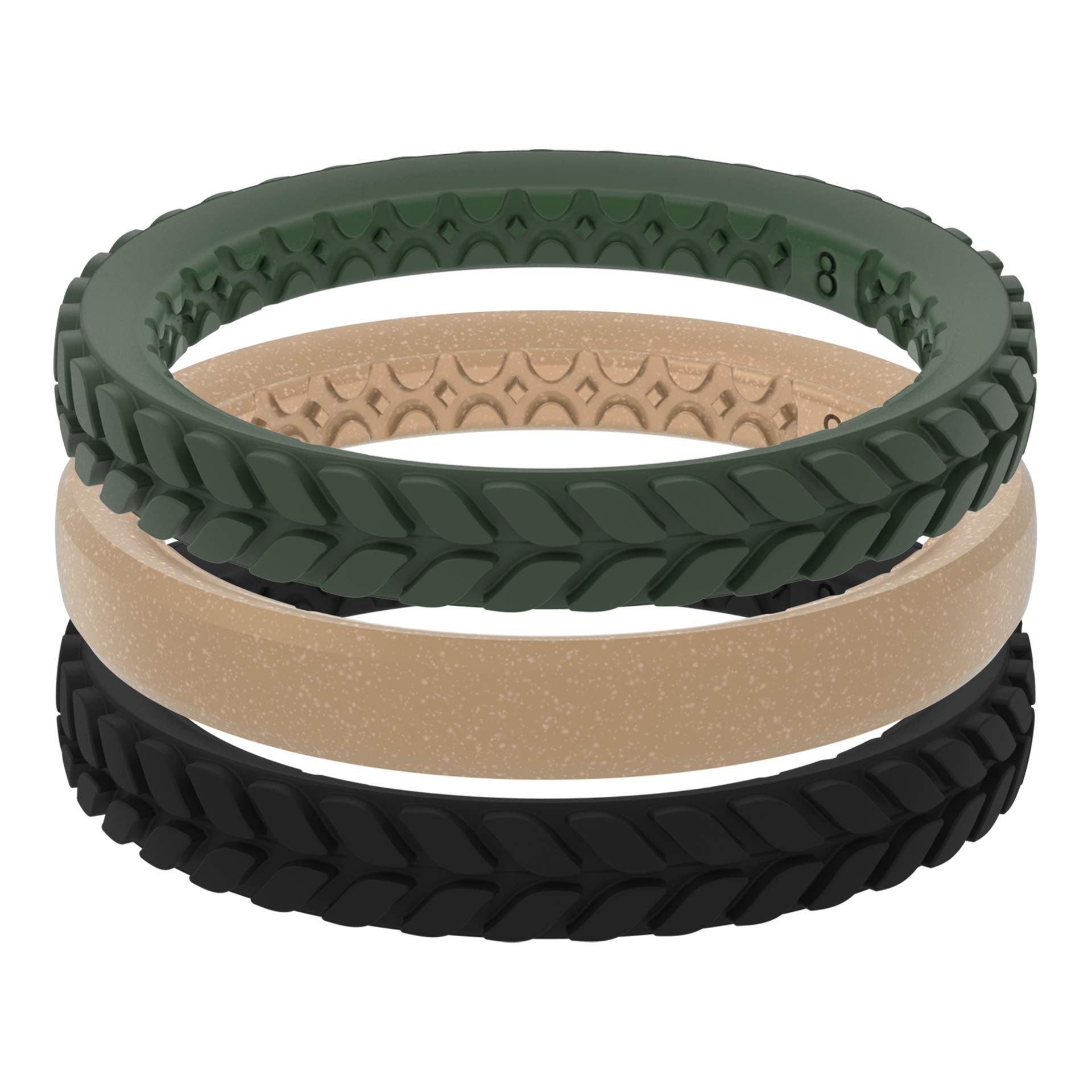 Groove LifeStackable Rings - Breathable Silicone Wedding Rings for Women, Lifetime Coverage, Unique Design, Comfort Fit Ring