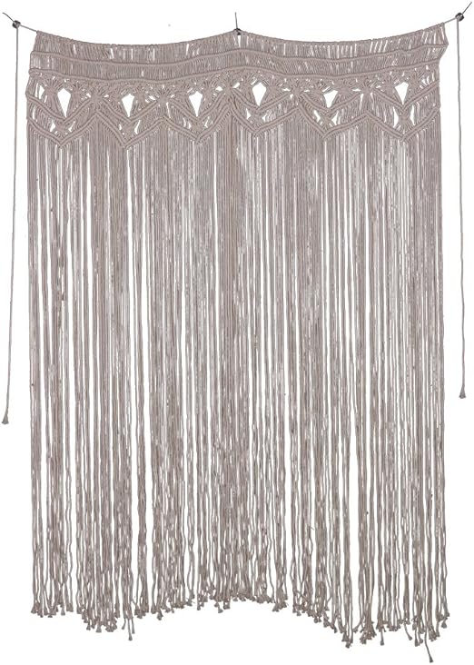 Boho Chic Macrame Tejido Tapiz Tapiz Guirnalda Banner Arte De La