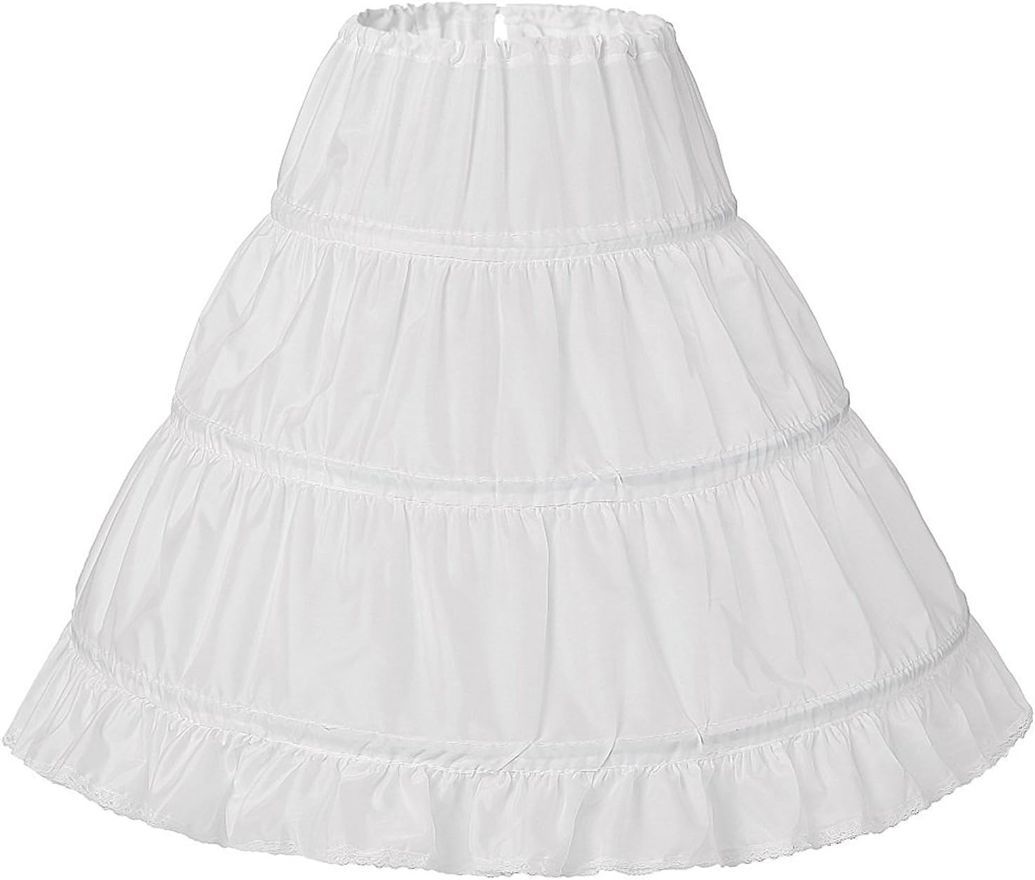 TTYbridal Girls' 3 Hoops Petticoat Skirt for Girls Full Slip Flower Girl Crinoline Skirt K1