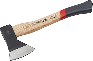 Meister Beil 600 g - Bruchfester Stiel aus Hickoryholz - Kompakte Form - Kopf aus Qualitätsstahl - Zur präzisen Bearbeitung von Holz / Handbeil mit Schneidschutz / Spaltbeil / Camping-Beil / 2150000