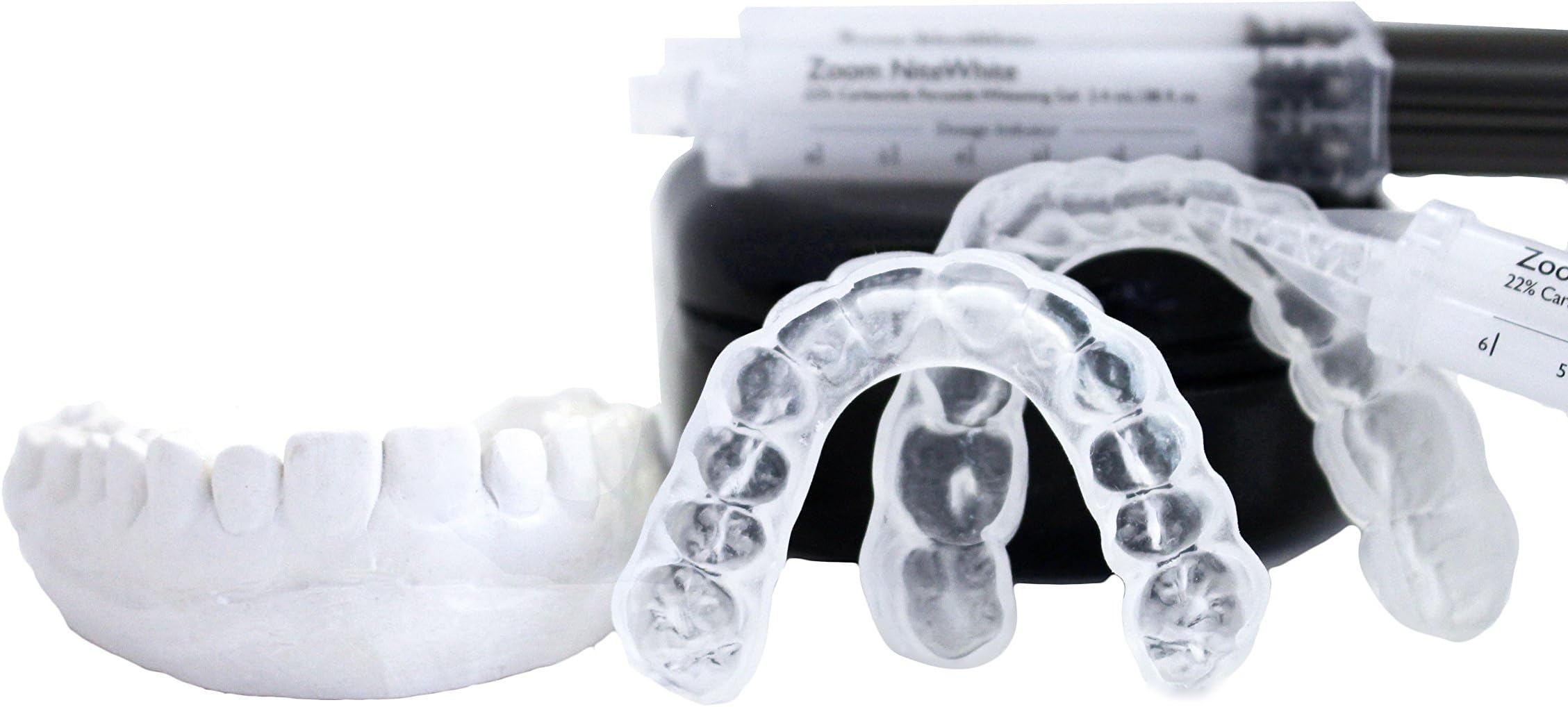 Sentinel Teeth Whitening System Professional Custom Made Thin Dental Trays Just Like The Dentist! Plus ZOOM! 22% Whitening Gel (adult male)