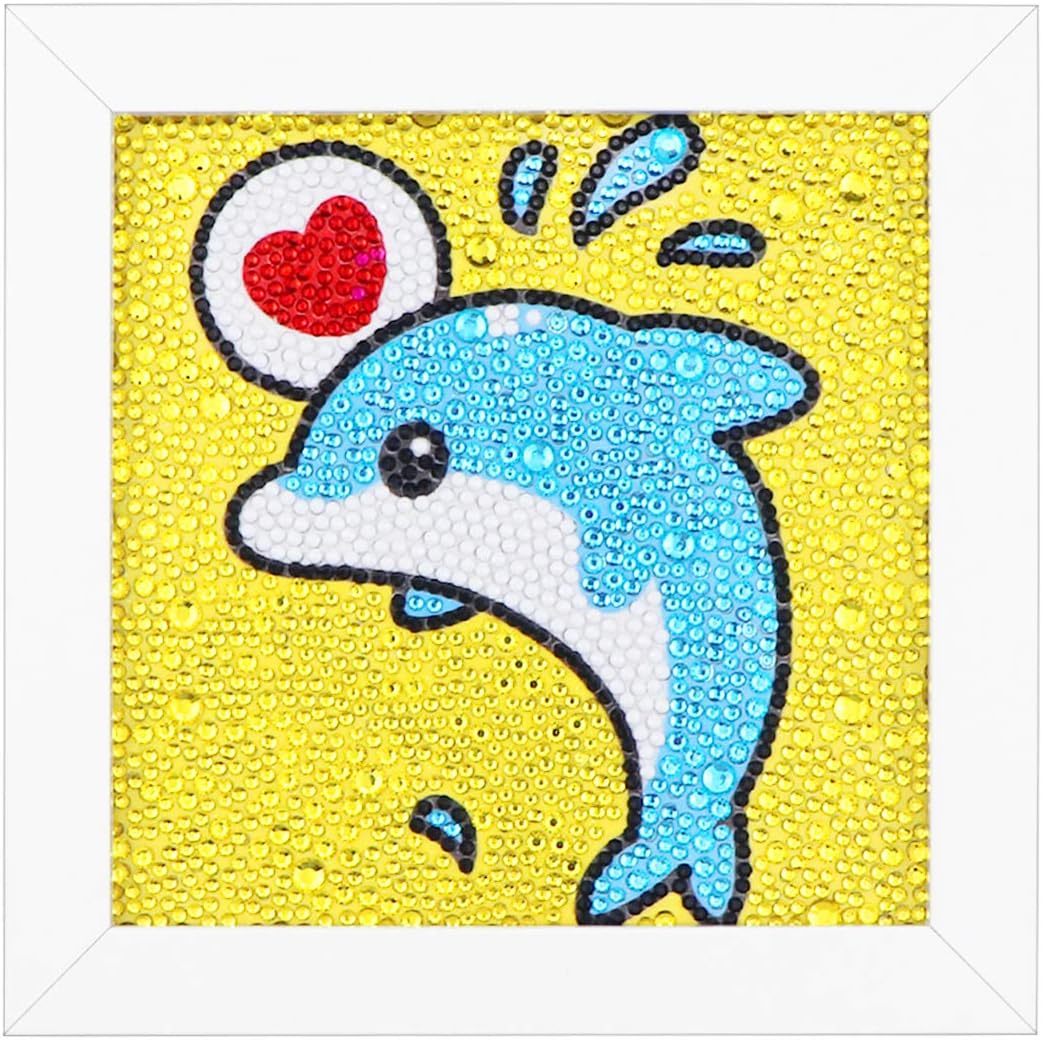 Mosaic Kits Painting Diamond 5d Diy Mini Relaxing And Easy Yolufer Making Dolphin Little 6inches X 6 Size Kids For Frame White With Mosaics Craft Kits Lowest Whole Network Www Klevering Com