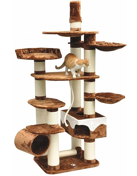 nanook Taurus - Katzen-Kratzbaum XXL für große und Schwere Katzen (mit Ø 15 cm Stämmen), deckenhoch (245 cm) stabil