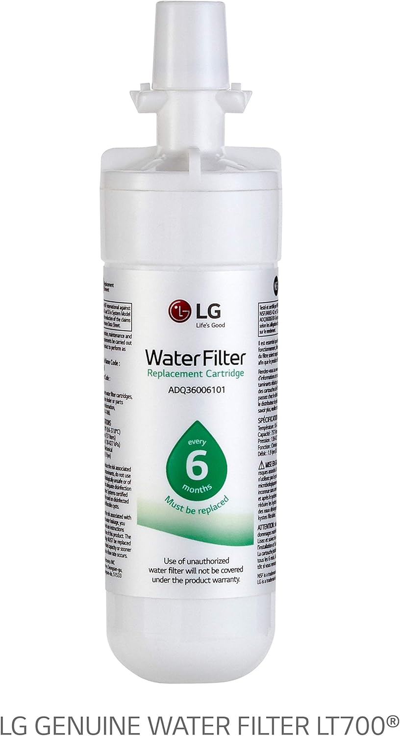 LG LT700P- 6 Month / 200 Gallon Capacity Replacement Refrigerator Water Filter (NSF42 and NSF53) ADQ36006101, ADQ36006113, ADQ75795103, or AGF80300702: Home Improvement