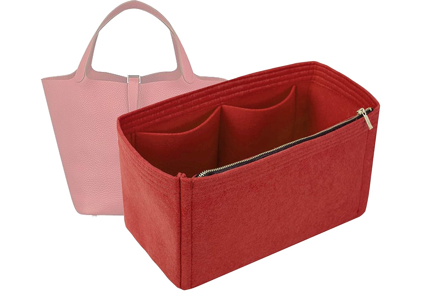 Amazon Com For Hermes Picotin Lock 18 Pm Bag Insert Organizer Purse Insert Organizer Bag Shaper Bag Liner Worldwide Shipping Time 3 5 Days Handmade