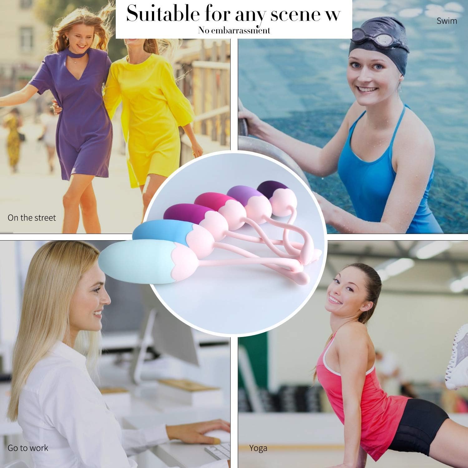 Kegel Exercise Weights Products - Doctor Recommended Pelvic Floor Exercises-Kegel Balls - Set of 6 Ben Wa Balls for Women Tightening & Control with Training Kit：Beginners & Advanced: Health & Personal Care