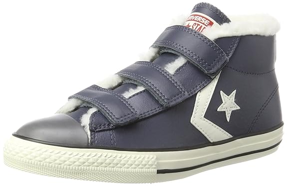 Converse Unisex-Kinder Star Player Ev 3v Mid Sharkskin/Egret Hohe Sneaker
