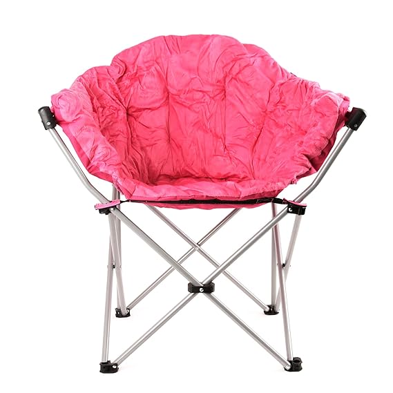 Estexo Gepolsterter Camping-Klappstuhl XXL (Pink)