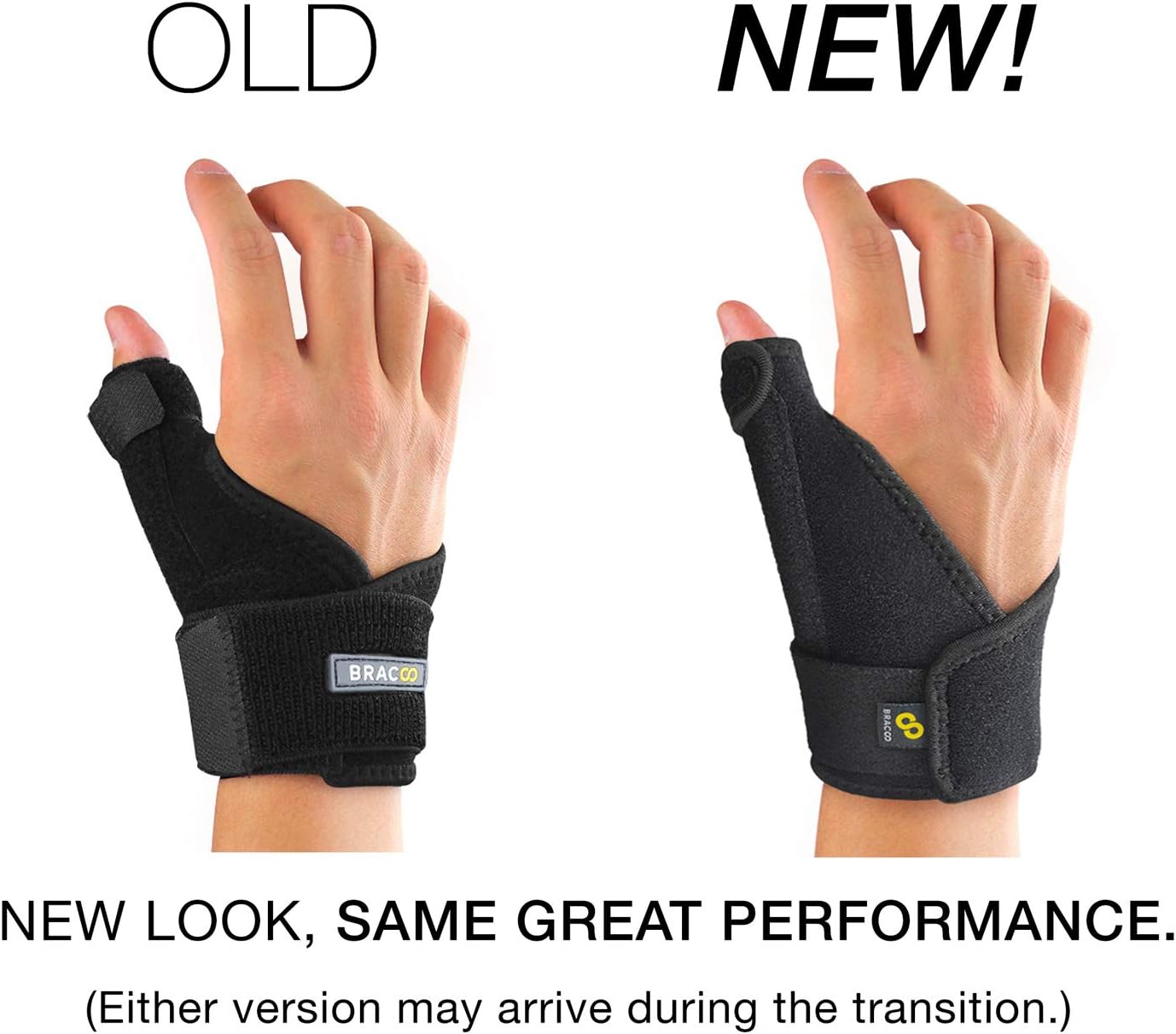 Bracoo Thumb Stabilizer Support Brace, Spica, CMC Splint for Arthritis, De Quervain's, Carpal Tunnel Pain Relief, Reversible, Black, TP30: Health & Personal Care
