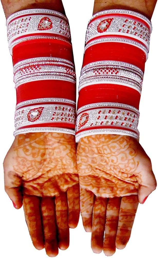 Saluja Punjabi Juti Women's Wedding Bridal Chura Bangle Sets