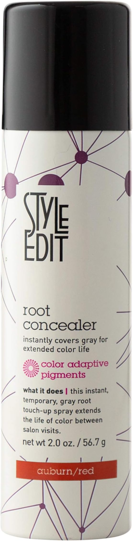 Style Edit Root Concealer Touch Up Spray | Instantly Covers Grey Roots | Professional Salon Quality Cover Up Hair Products for Women |Auburn/Red 2 Ounce (Pack of 1)