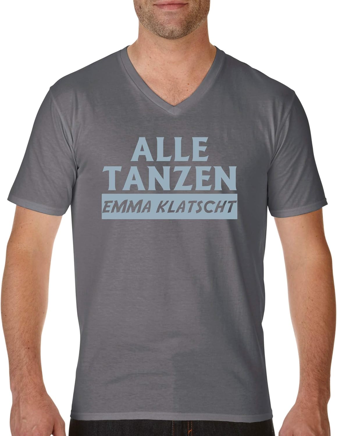Comedy Shirts Alle tanzen Emma klatscht Herren VNeck V