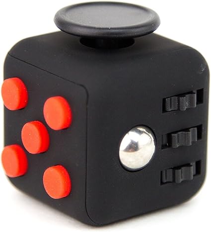 Amazon Com Focus Cube 6 Colors Fidget Cube Toy For Anxiety Stress Relief Attention Focus For Children Adult Gift Adhd Black Red Toys Games