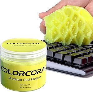 Cleaning Gel Universal Dust Cleaner for PC Keyboard Cleaning Car Detailing Laptop Dusting Home and Office Electronics Cleaning Kit Computer Dust Remover from ColorCoral 160G