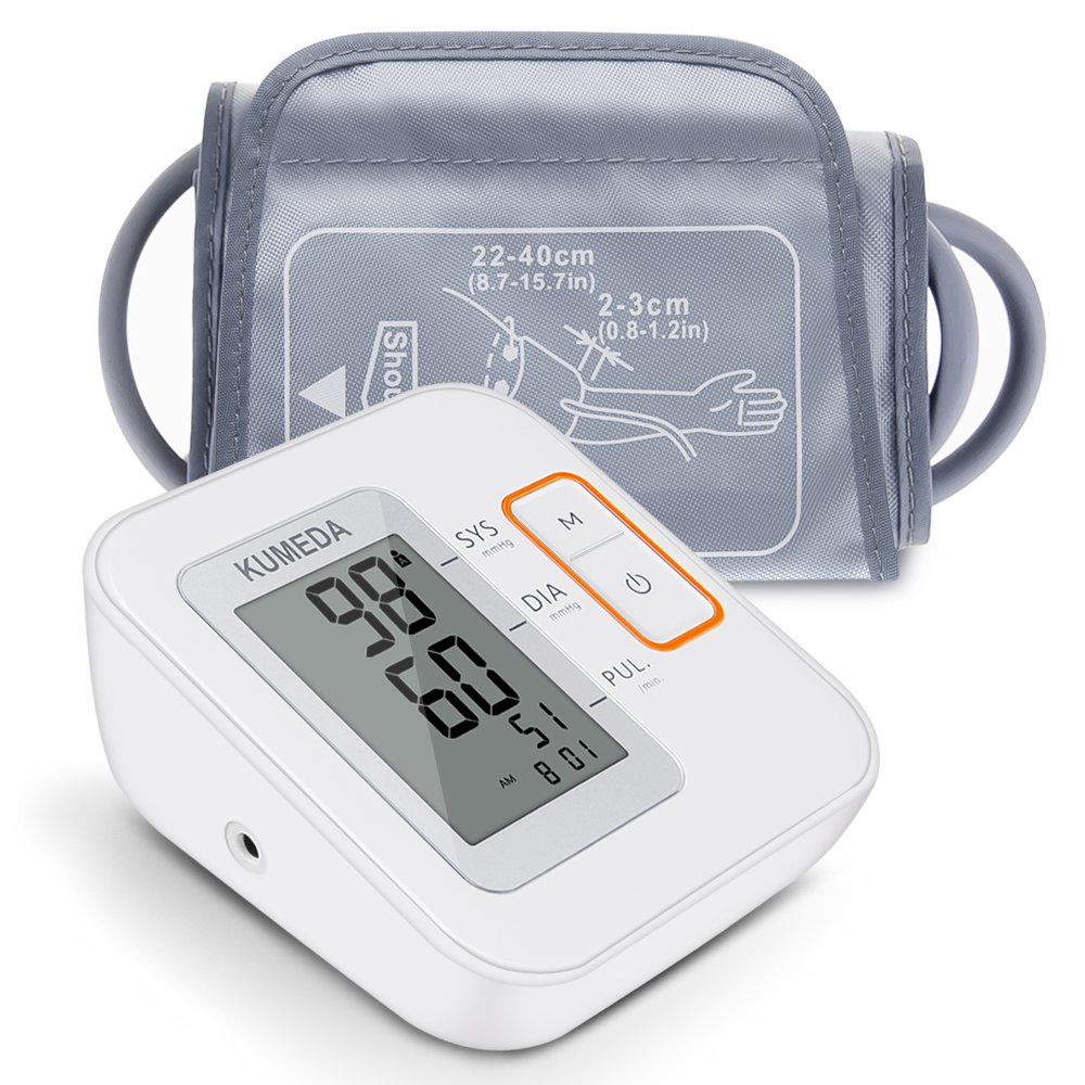 Blood Pressure Monitor,KUMEDA FDA Approved Accurate Automatic Digital Upper Arm Style Blood Monitor with Gray Cuff(Fits 8.7\