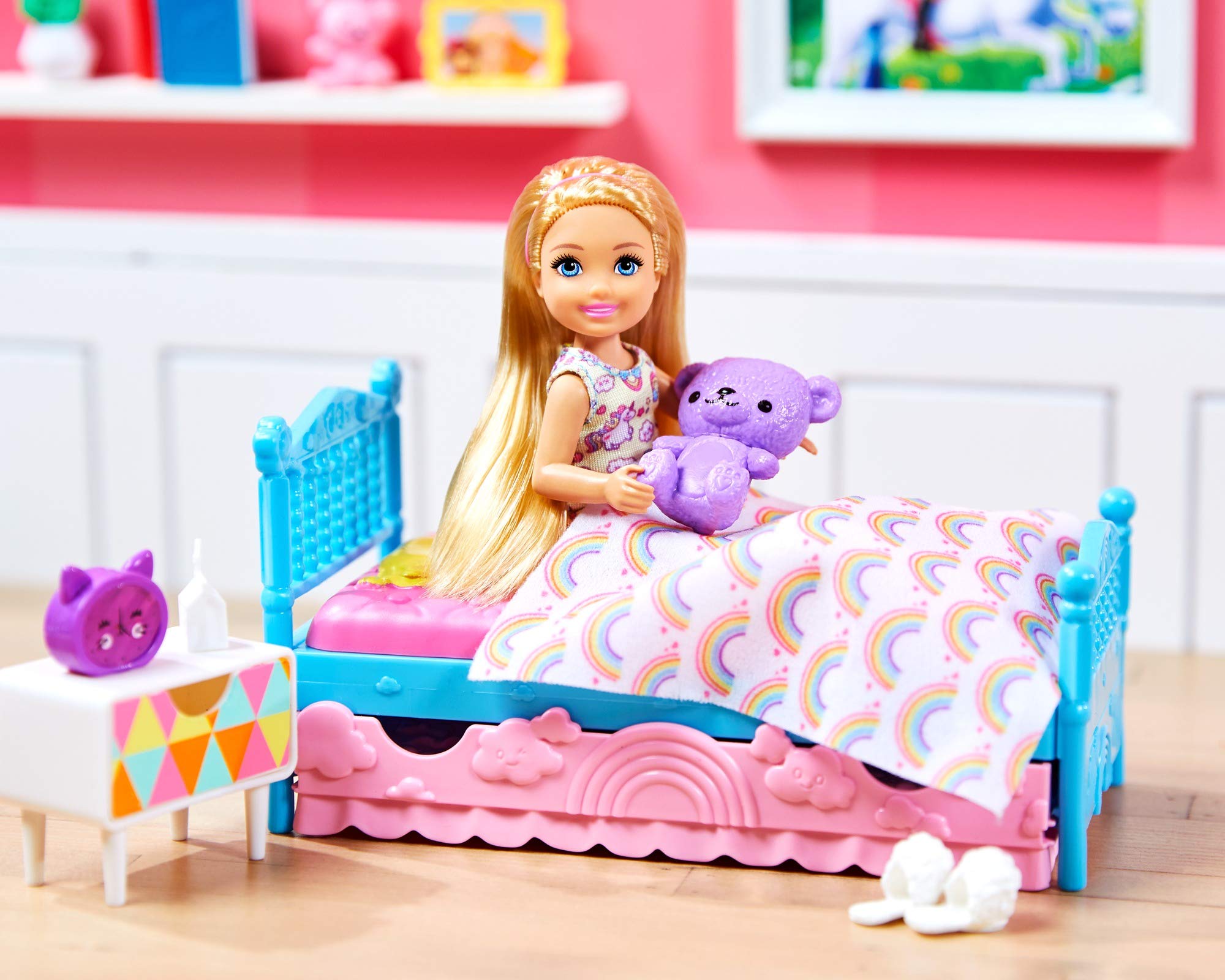 Barbie FXG83 Club Chelsea Playset with 6 Inch Blonde Doll ...