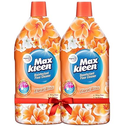Maxkleen Floral Bliss Disinfectant Floor Cleaner by Wipro, 975ml (Pack of 2)